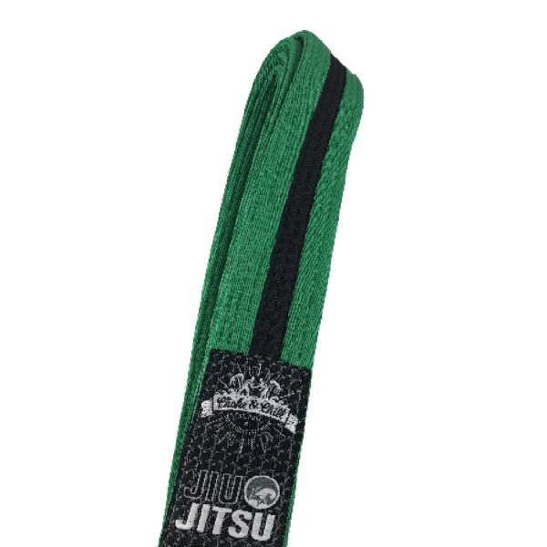 Børne BJJ Bælte - Grøn Med Sort