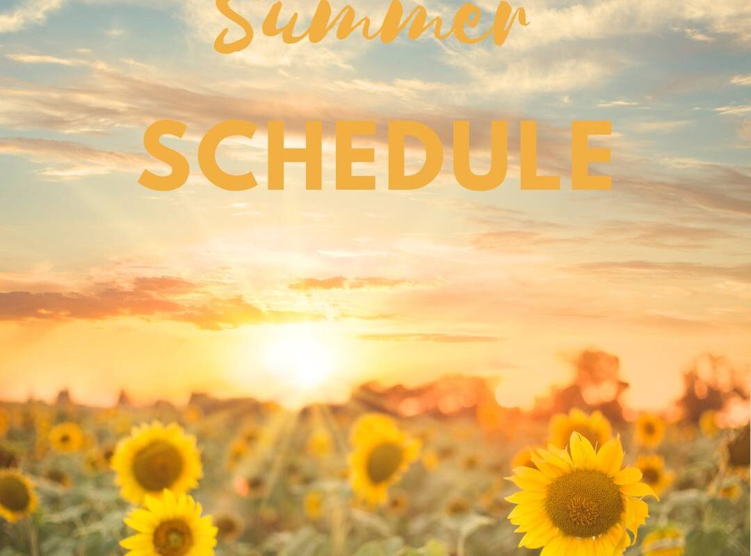 Summer schedule & upcoming seminars