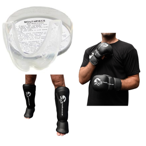 MMA udstyrs pakke - MMA handsker benbeskytter tandbeskytter
